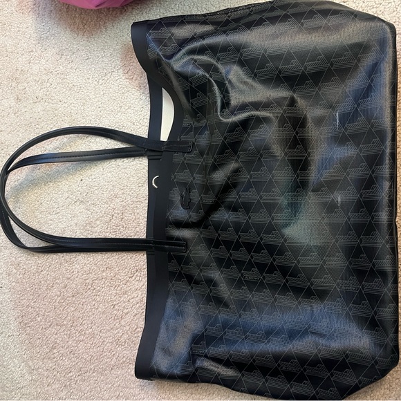 Lacoste Black Geometric Tote Bag - Picture 1 of 7